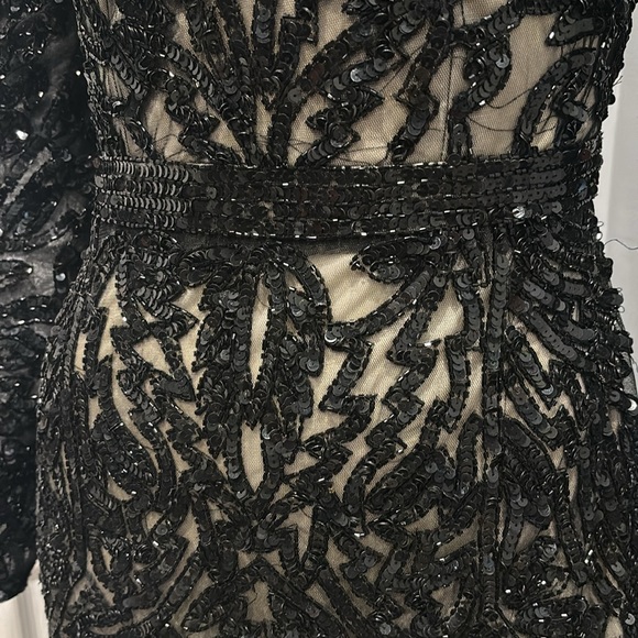 NWOT Mac Duggal mock neck cocktail midi dress - Picture 7 of 16